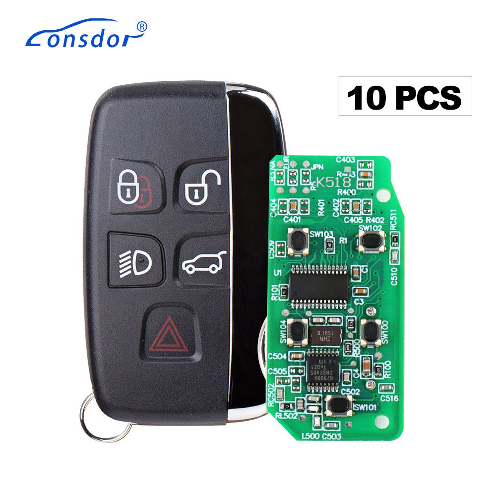 10pcs Lonsdor Specific Smart Key for 2015-2018 Land Rover Jaguar 5 Buttons 315MHz/433MHz By DHL