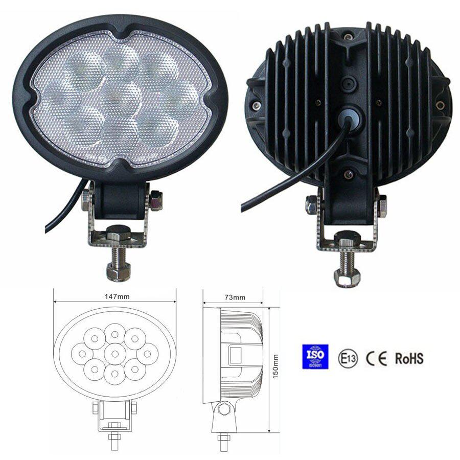 27W Spot/Flood LED Work Light OffRoad Jeep Boat Truck IP67 12V 24V