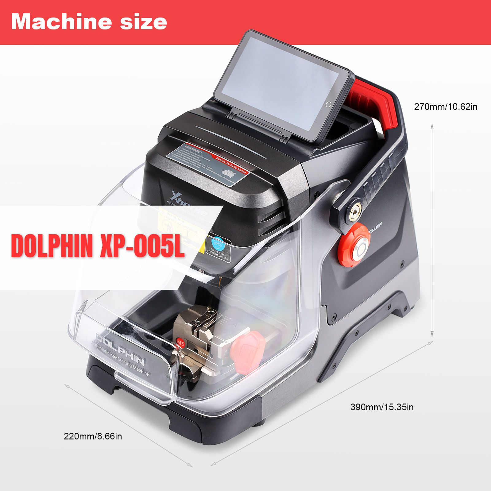 Xhorse Dolphin XP005L XP-005L Key Cutting Machine Plus VVDI Key Tool Max Pro Remote Programmer with MINI OBD Tool Function