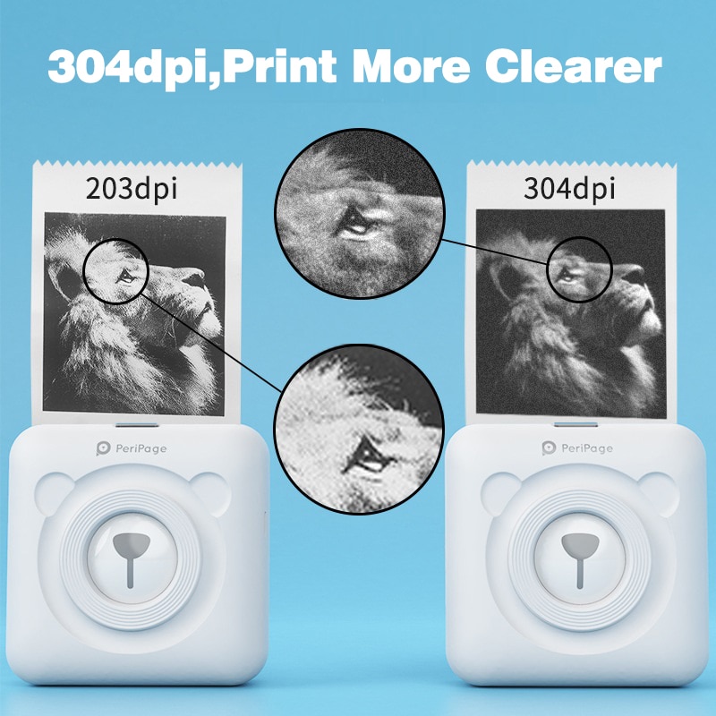 迷你打印机A6 304DPI 1 Peripage手持式热敏照片打印机便携式蓝牙标签打印机软壳保护多功能
