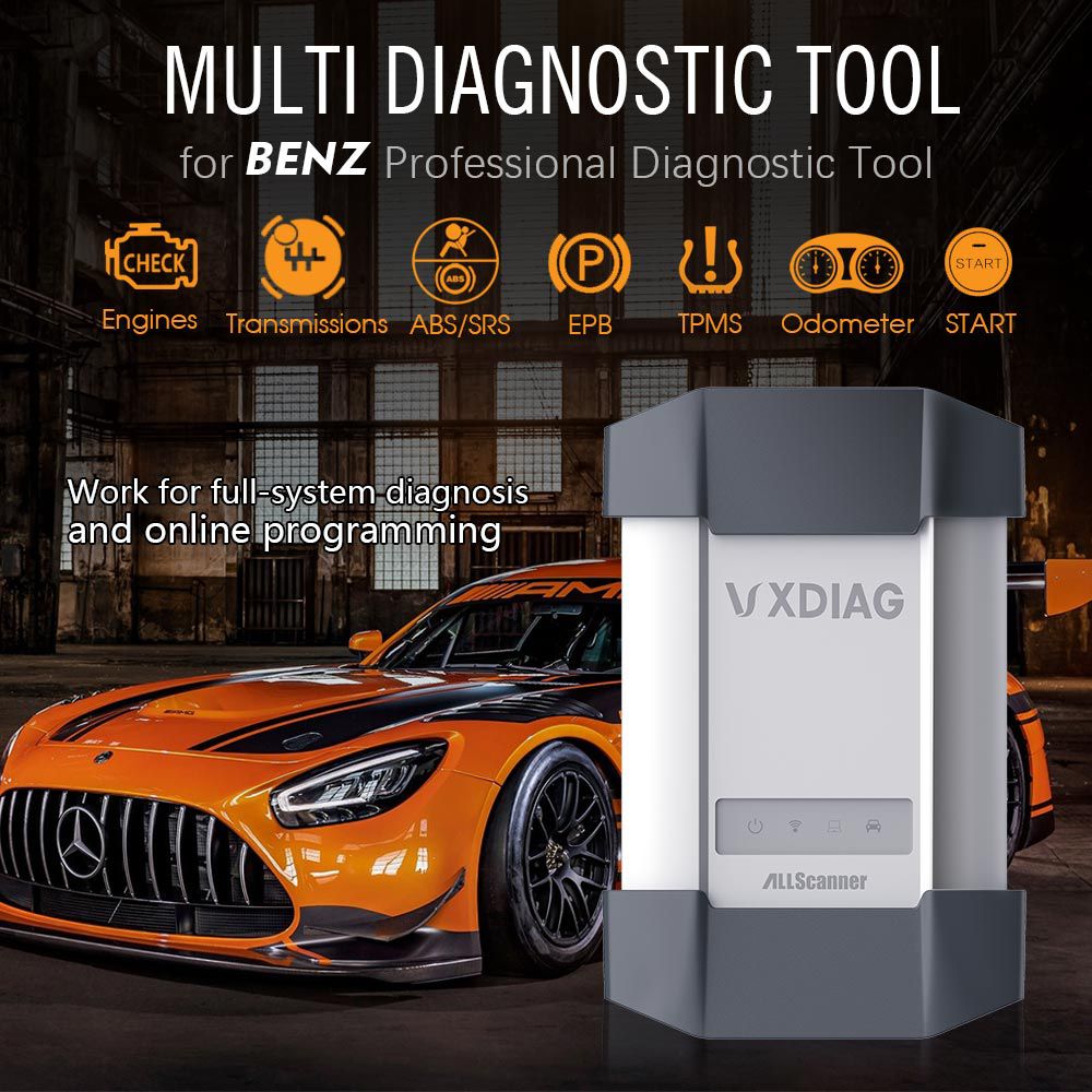 VXDIAG Benz C6 Star VXDIAG Multi Diagnostic Tool for Mercedes Support Both Cars and Trucks Without HDD