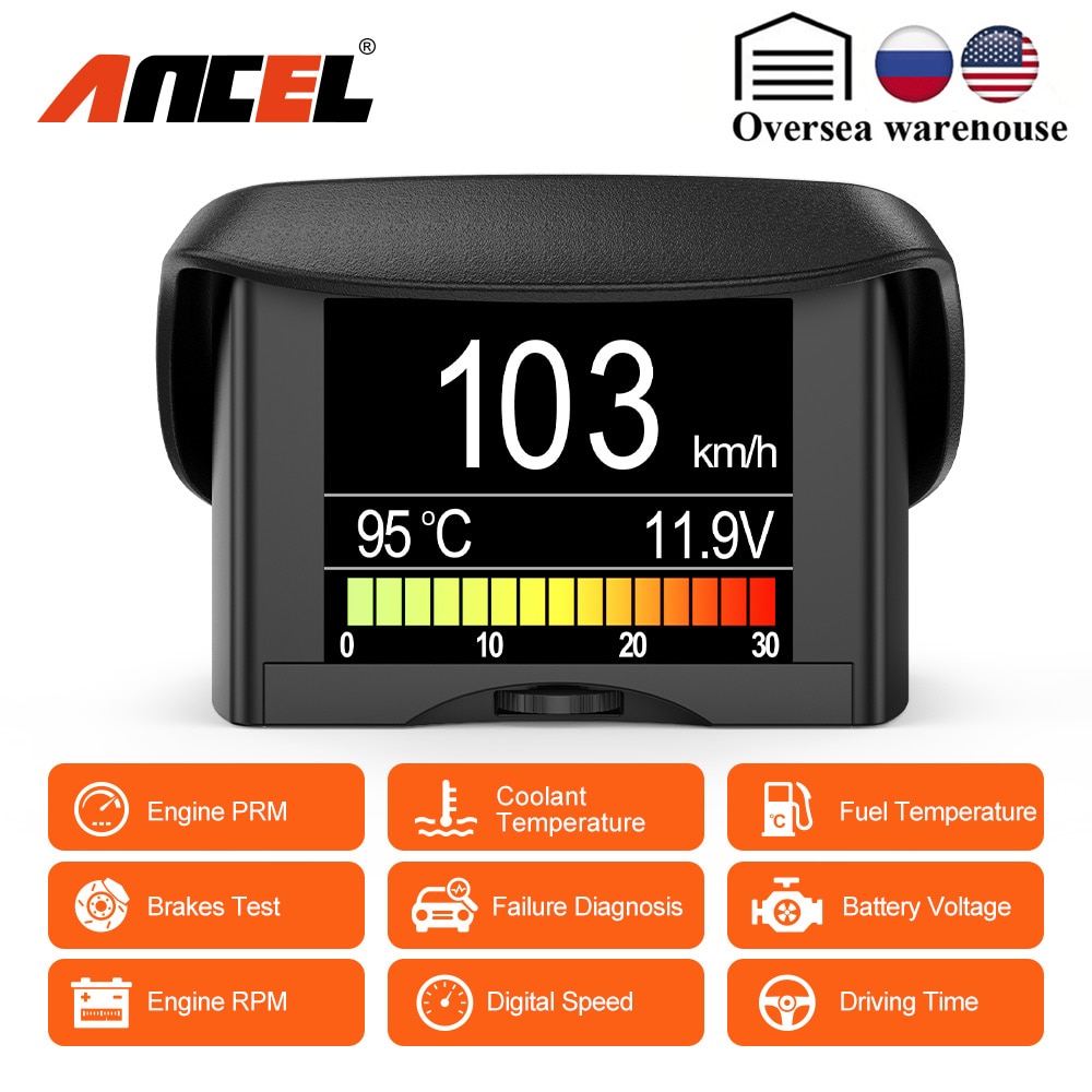 ANCEL A202 Automotive On-board Computer OBD2 Car Digital  Speed Fuel Consumption Temperature Gauge OBD2 Scanner Tools