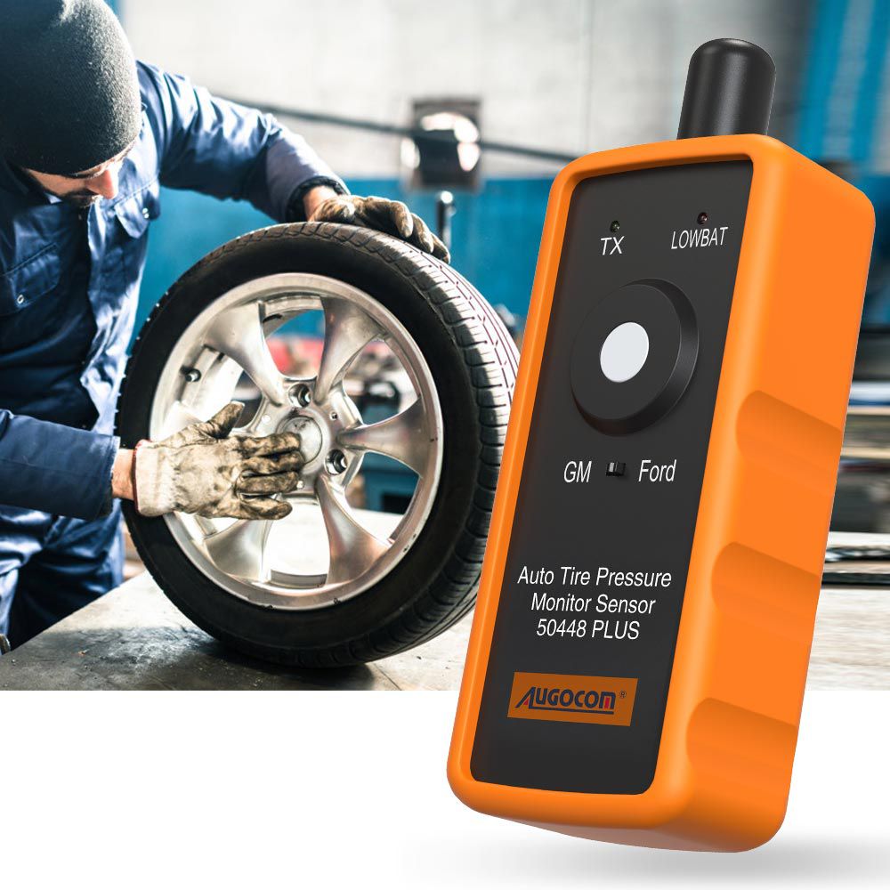 AUGOCOM Auto Tire Pressure Monitor Sensor 50448 Plus 2in1 TPMS Activation Tool for GM and Ford