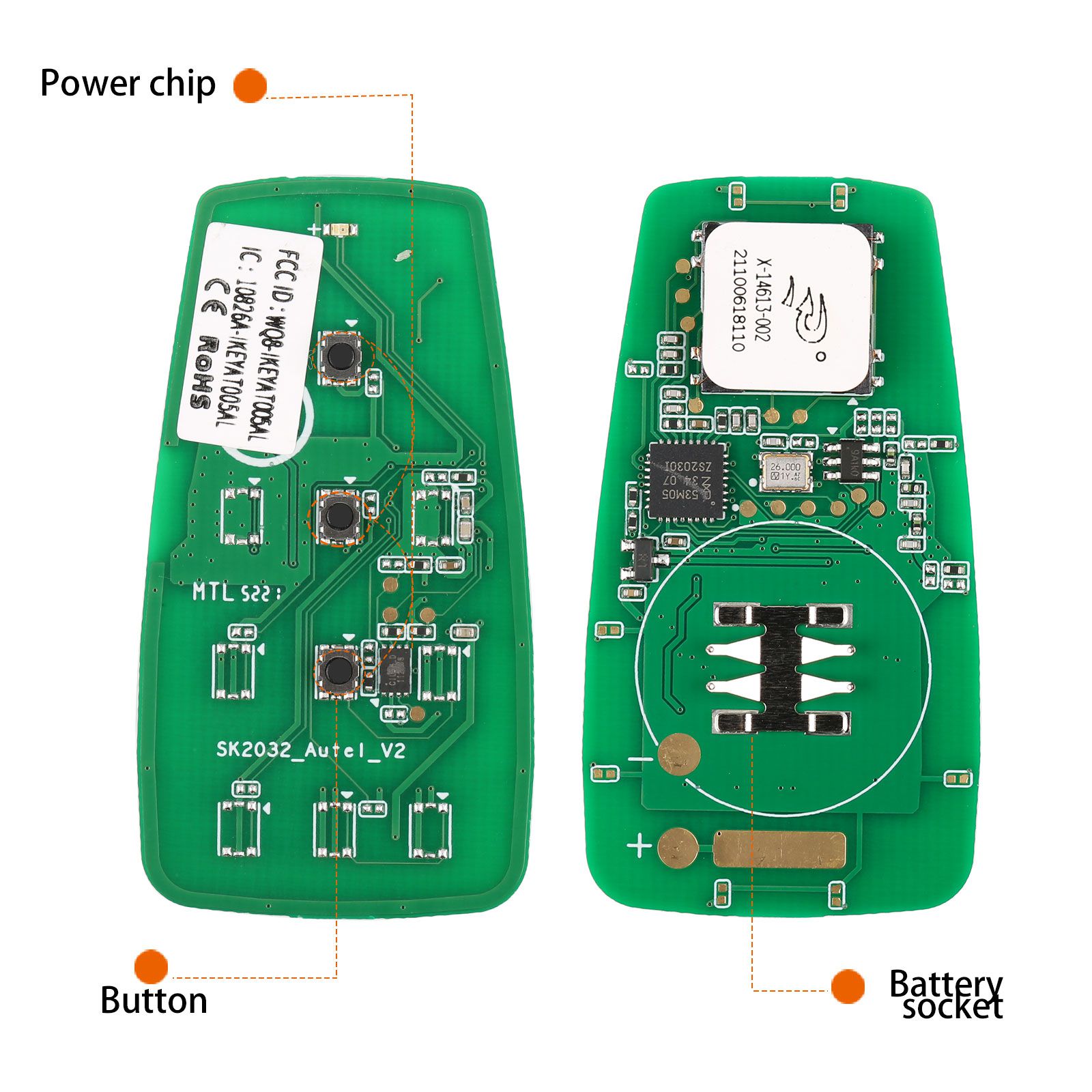 AUTEL IKEYAT003BL 3 Buttons Independent Universal Smart Key 5pcs/lot