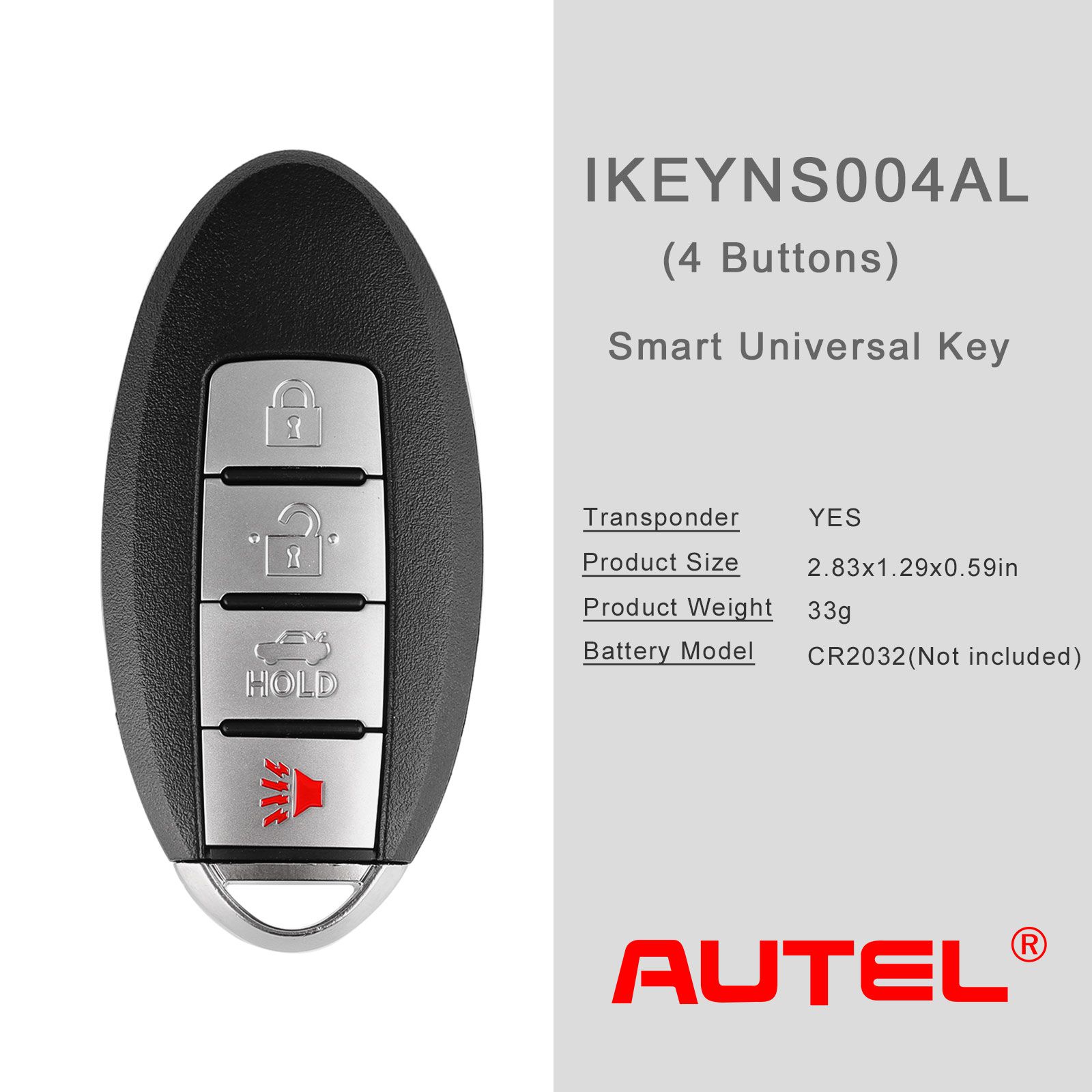 AUTEL IKEYNS004AL日产4按钮通用智能钥匙5件/批