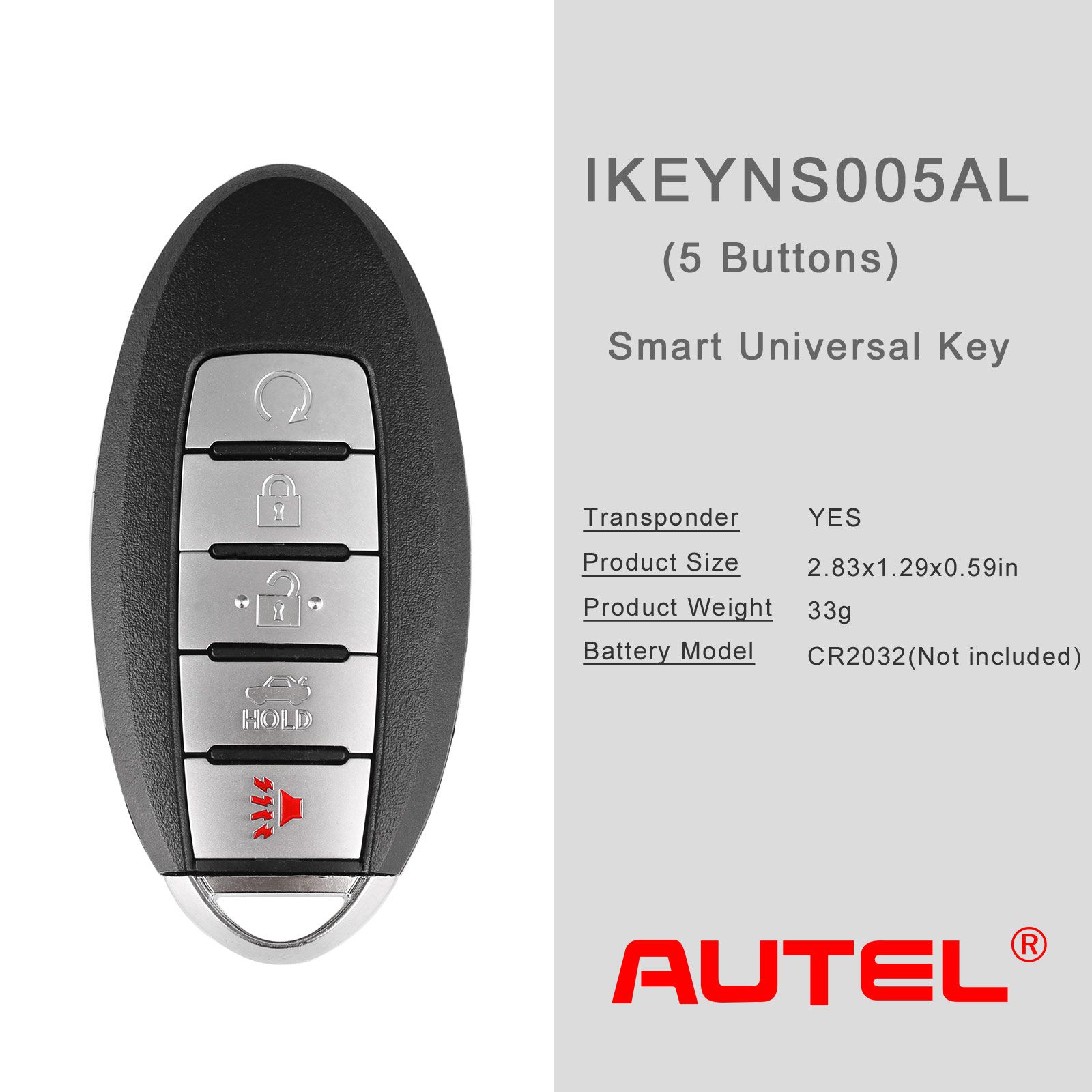 AUTEL IKEYNS005AL Nissan 5 Buttons Universal Smart Key 5pcs/lot