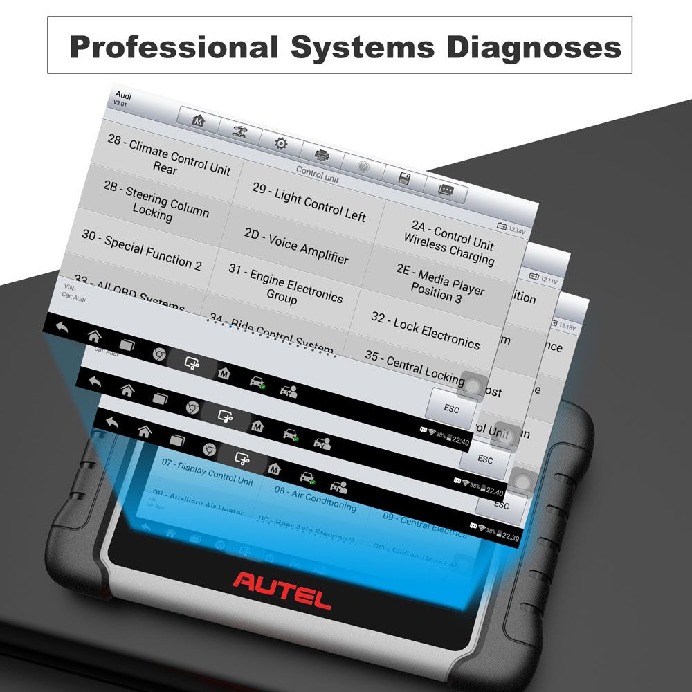 Autel Scanner MaxiCOM MK808 AU Version All System Diagnosis Equipped with 25+ Maintenance Functions IMMO/EPB/BMS/SAS/TPMS/AutoVIN/ABS Bleeding