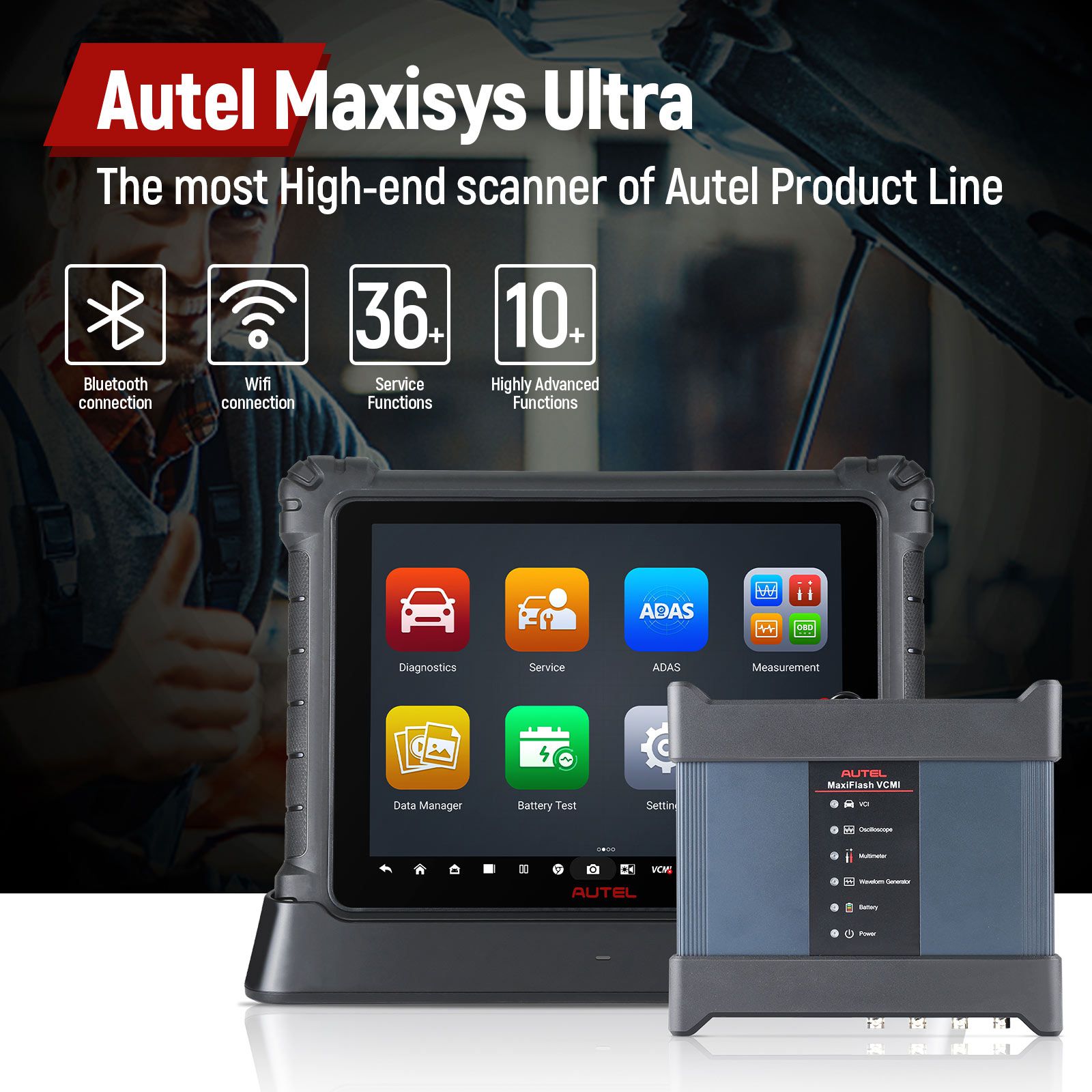 Autel Maxisys Ultra Intelligent Full Systems Diagnostics Tool Plus EV Diagnostics Upgrade Kit EVDiag Box Adapter für Batteriesatz Diagnose