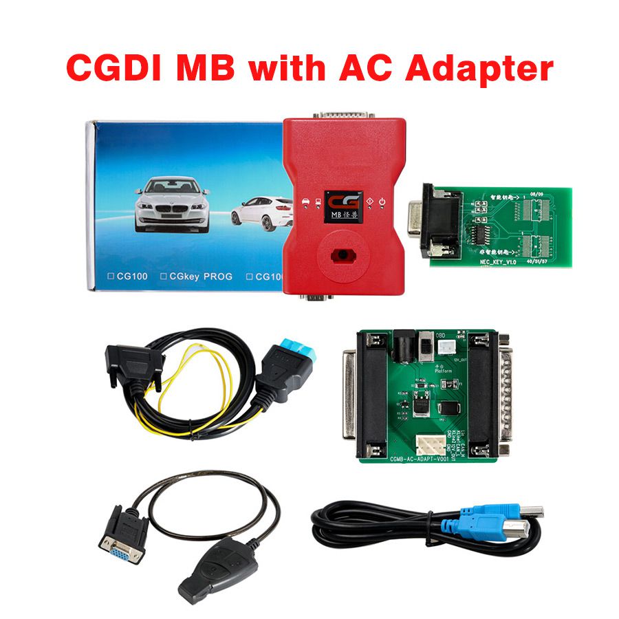 CGDI MB with AC Adapter Work with Mercedes W164 W204 W221 W209 W246 W251 W166 for Data Acquisition via OBD