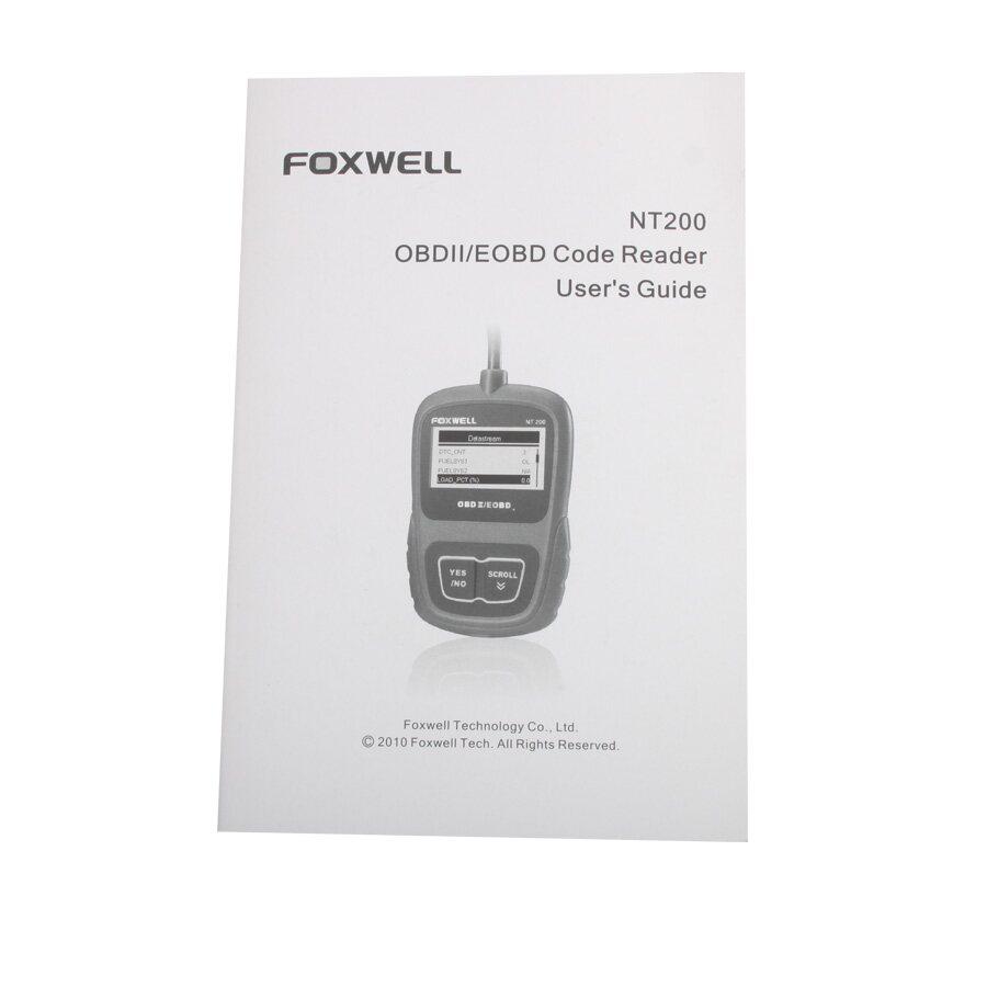 Foxwell CAN OBDII/EOBD Code Reader NT200 Multi-Languages And Update Free Lifetime