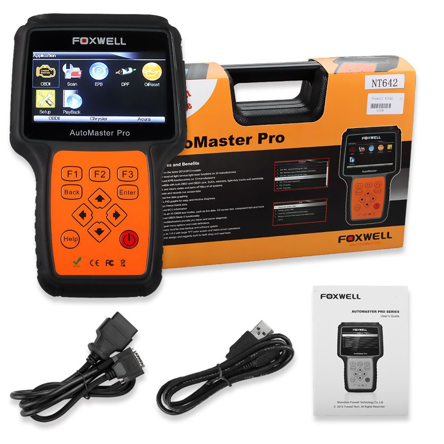 Foxwell NT642 AutoMaster Pro European-Makes All System+ EPB+ Oil Service Scanner