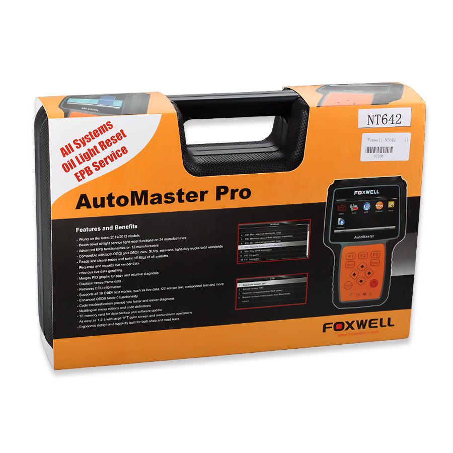 Foxwell NT642 AutoMaster Pro European-Makes All System+ EPB+ Oil Service Scanner