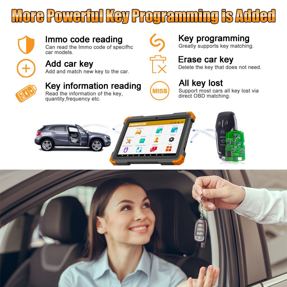 Humzor NexzDAS Pro Bluetooth Tablet Full System Auto Diagnostic Tool Professional OBD2 Scanner 3 Years Free Update