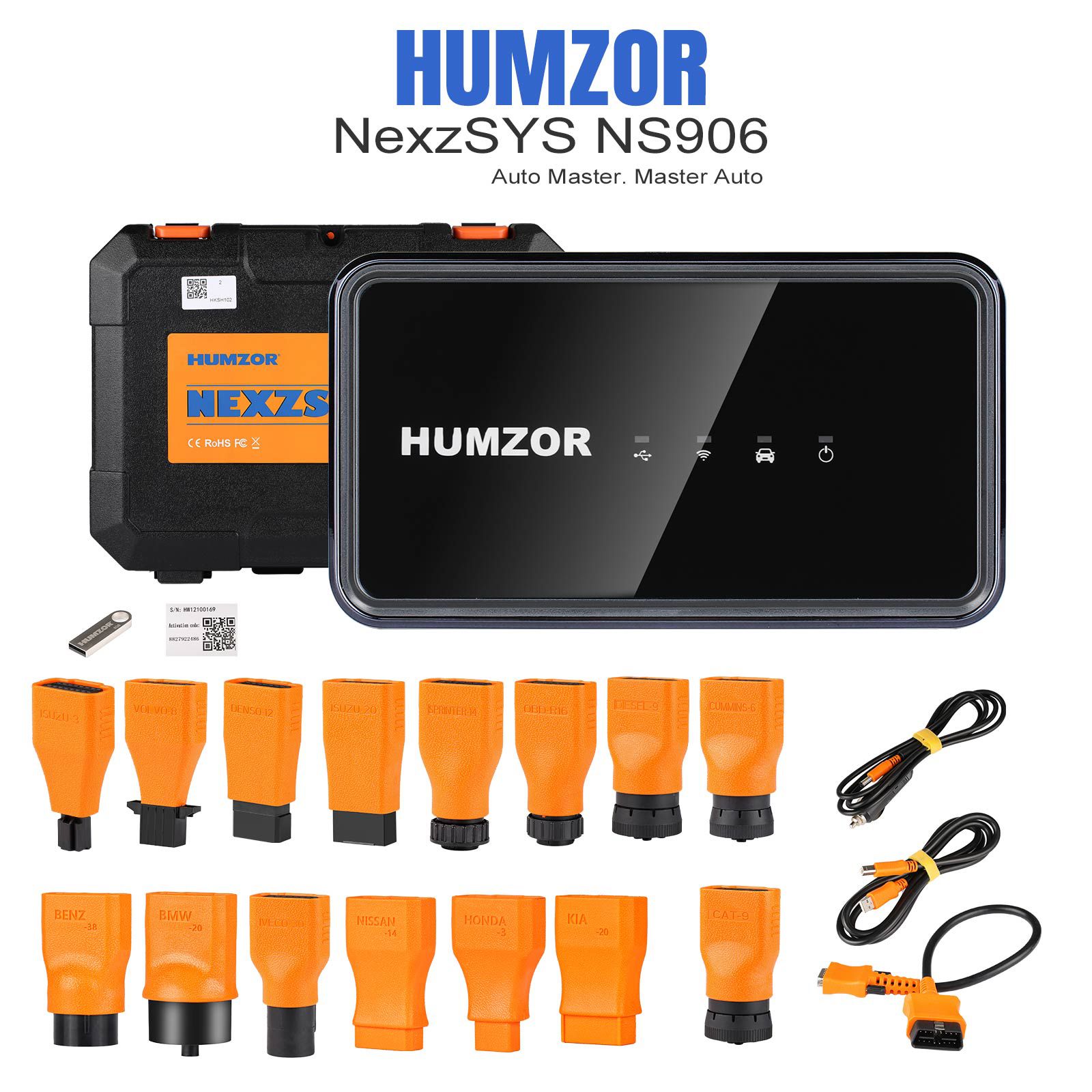 HUMZOR NexzSYS NS906 Car and Truck Diagnostic Tools Support Win7/8/10 System All System Diagnosis