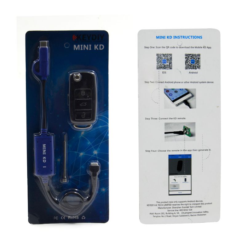 适用于Android和IOS系统的Keydiy Mini KD Mobile Key Remote Maker Generator