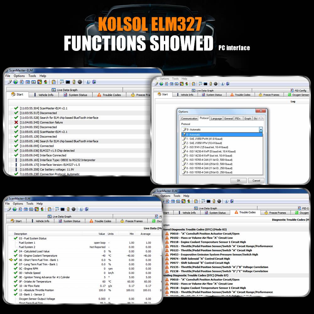 KOLSOL ELM327 USB V1.5 with Switch modified for Ford ELMconfig Forscan CH340+25K80 chip HS-CAN / MS-CAN