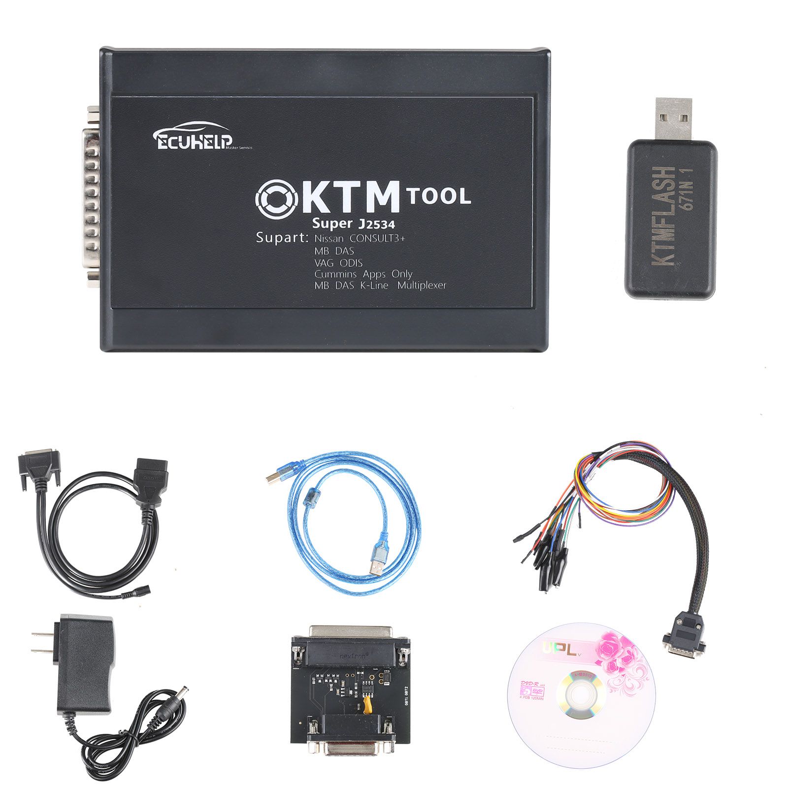 KTM200 67 in 1 KTMTool 1.20 Steuergeräte Programmierer Update Version von KTM100 Ktag Renolink OBD2 fügt 200 Steuergeräte inkl. PCR2.1 PSA SID28 hinzu