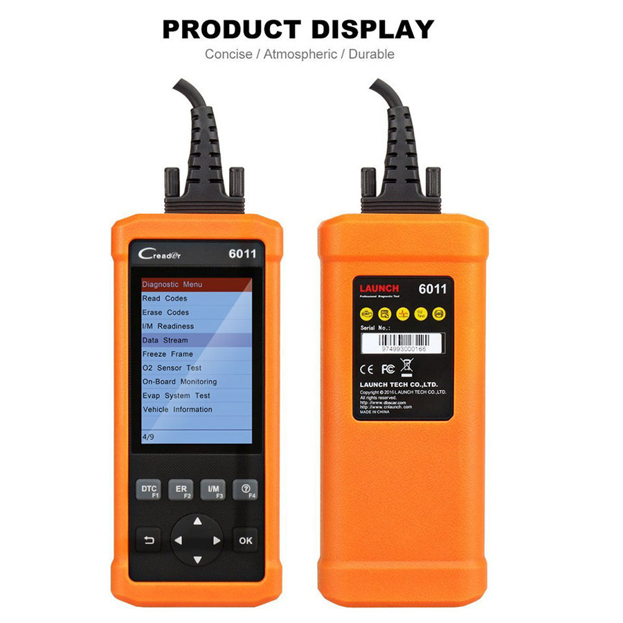 Launch CReader 6011 OBD2/EOBD Diagnostic Scanner with ABS and SRS System Diagnostic Functions