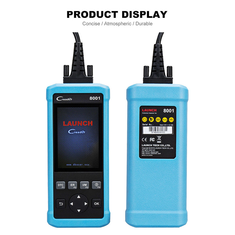 Launch DIY Code Reader CReader 8001 CR8001 Full OBD2 Scanner with Oil Resets Service