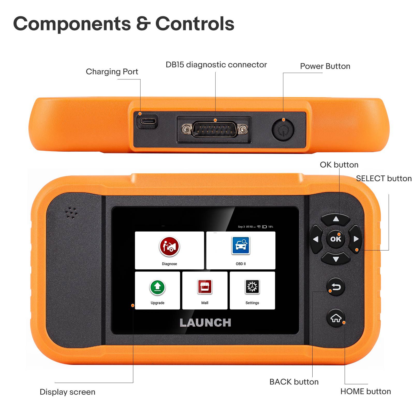 2024 LAUNCH Creader Elite 2.0 BBA Bi-Directional OBD2 Scanner for BMW,Mercedes-Benz,Volkswagen VW Audi V.A.G Group, Full System with Full Functions