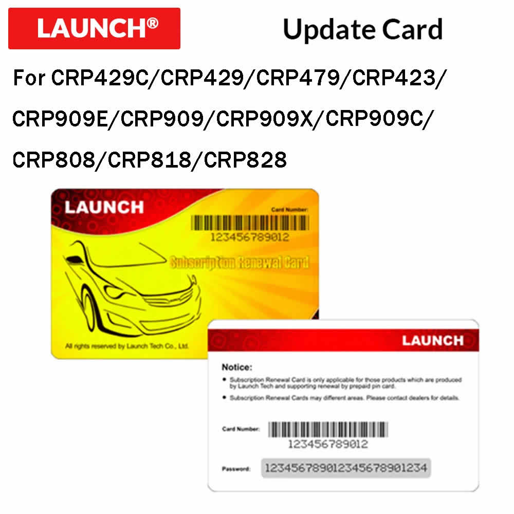 LAUNCH Original renew Card Pin Card Software Update Card Support for X431 CRP429C CRP479 CRP469 X431 CRP423 CRP909E CRP909 CRP909X