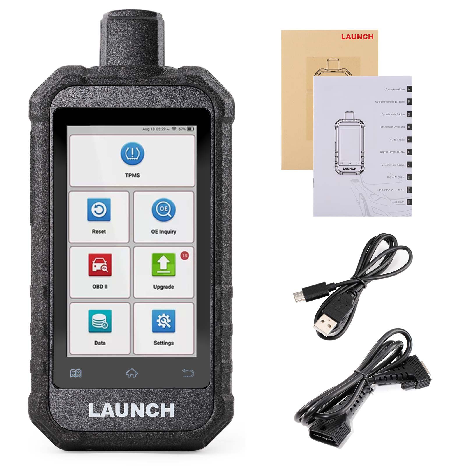 2024 LAUNCH Creader TPMS 5011 V2 TPMS Activation Diagnostic Tool WIFI Upgrade 12 Reset Functions Activate 315/433MHZ & 2.4Ghz Tire Pressure Sensors