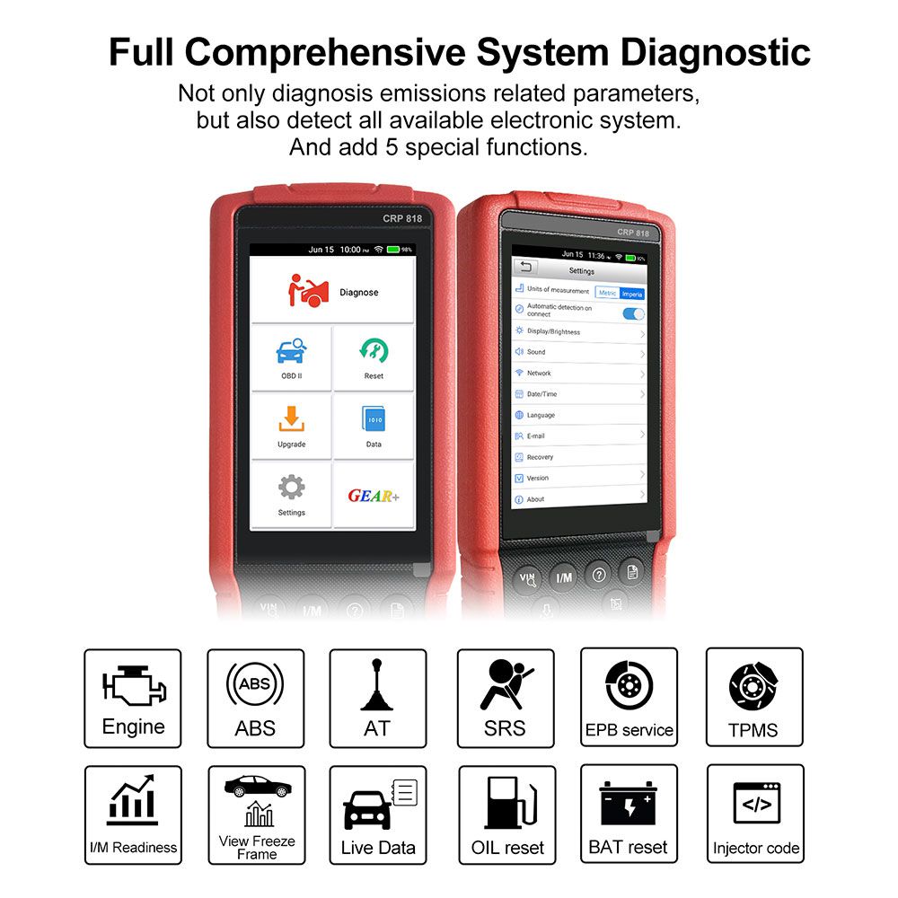 启动CRP818全系统OBD2欧洲汽车在线免费更新诊断工具