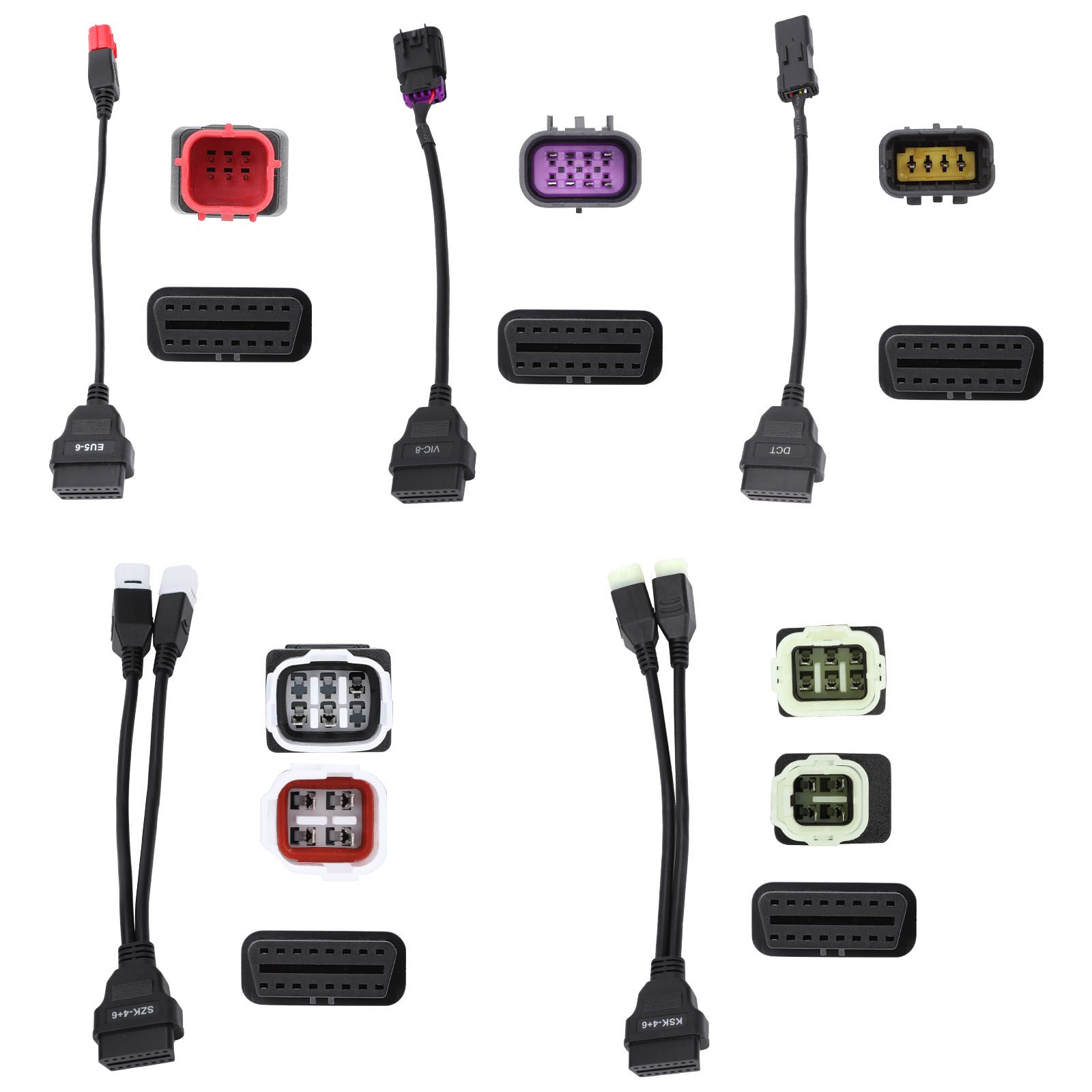 2025 LAUNCH Motorcycle Diagnostic Connector Kit 2.0 for Ducati, Indian, Polaris, Victory, Harley, Honda,Yamaha, Kawasaki, Suzuki, BMW