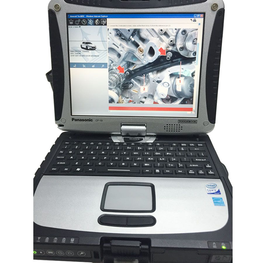 MDVCI Maserati Detector Support Programming and Diagnosis with Maintenance Data Installed on Panasonic CF19 Ready to Use