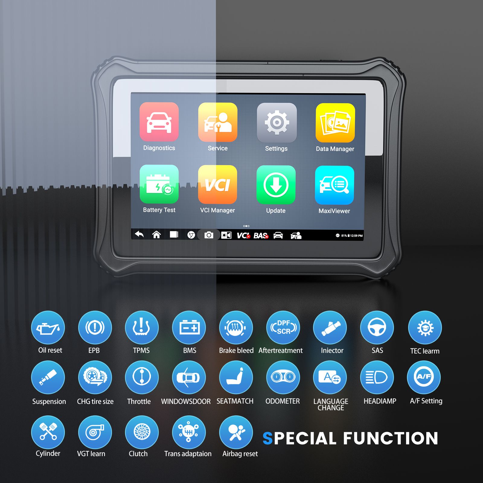 2024 OTOFIX D1 Lite All System Diagnostic Bidirectional Scan Tool with 38+ Special Services Upgrade of MaxiCOM MK808BT MK808 MaxiCheck MX808