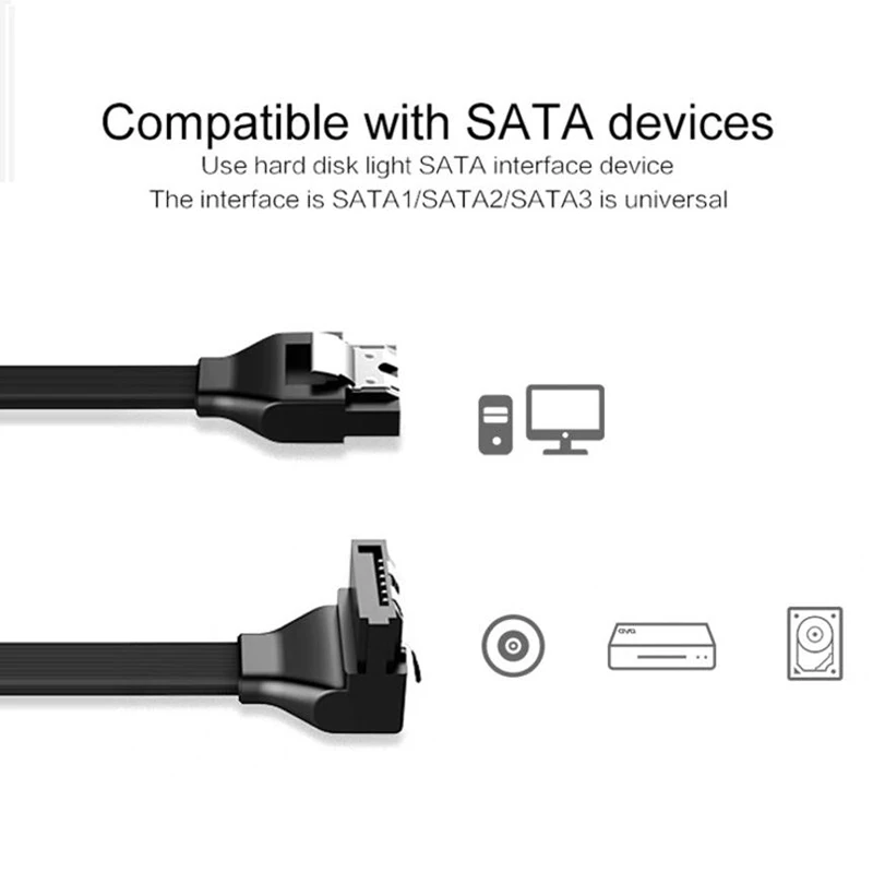 SATA 3.0 Data Cable Connection Converter For Hard Disk Drive SSD HDD High-speed Sata III Cable Adapter Signal Transmission Cord