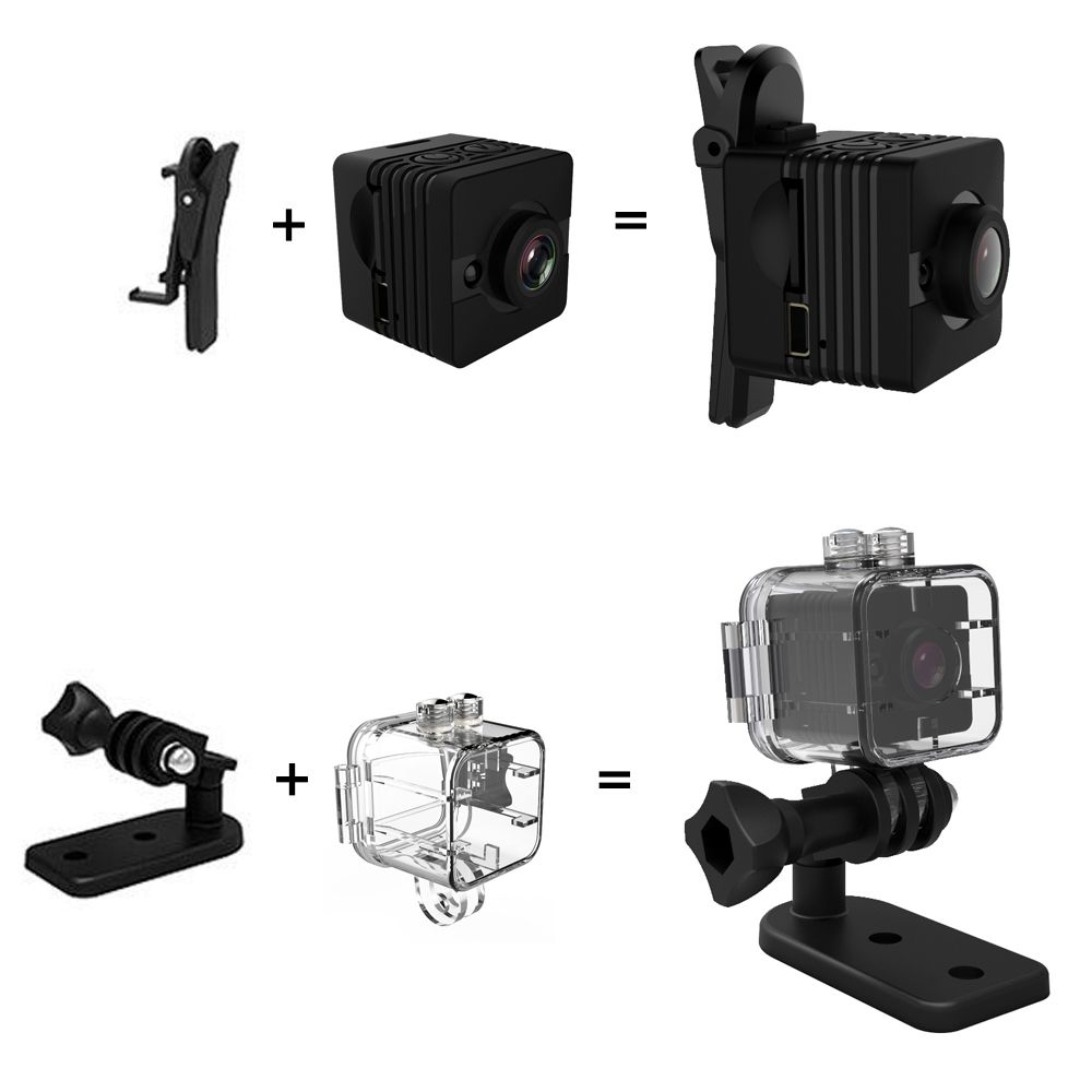 SQ12 Mini Câmera HD 1080P Visão Noturna Mini Camcorder Esporte Ao Ar Livre DV Grande Ângulo Esporte Video Camera Waterproof Camera Recorder