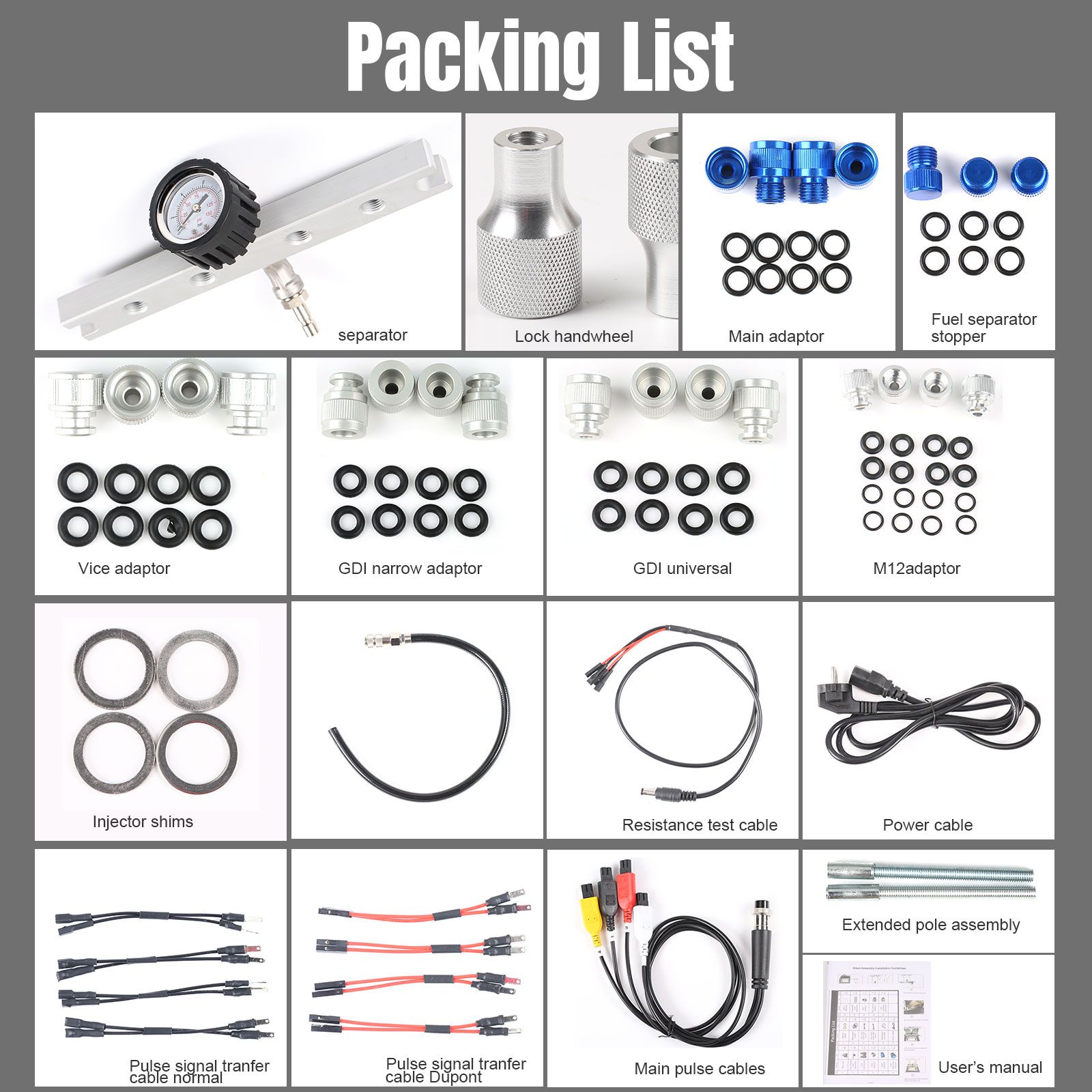 Summary PowerJet GDI S4 Injector Cleaner & Tester Machine Kit Support for 110V/220V Petrol Vehicles Motorcycle