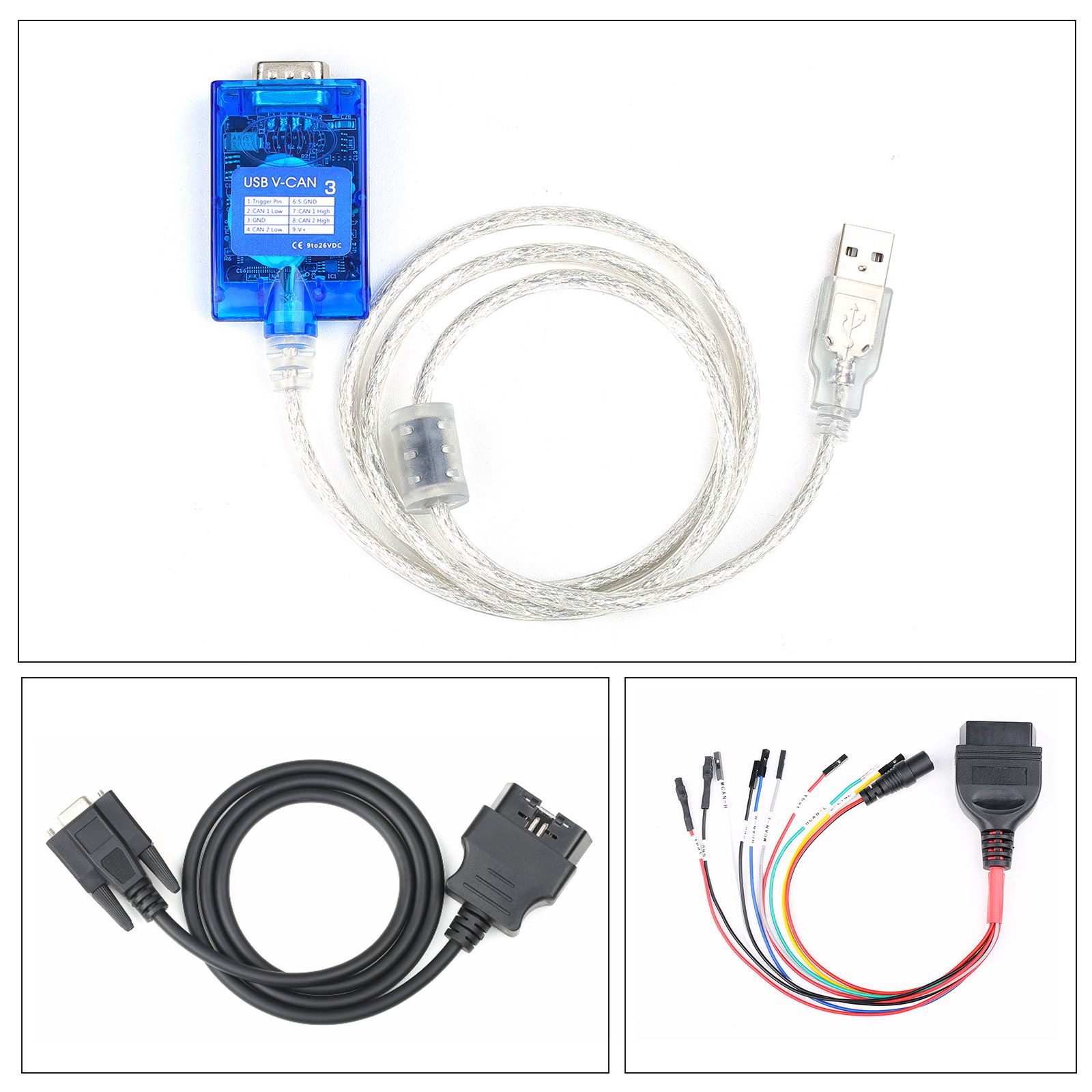 USB V-CAN3 Automotive CAN Network Test Equipment Connecting PC and CAN Network Self Powered from USB