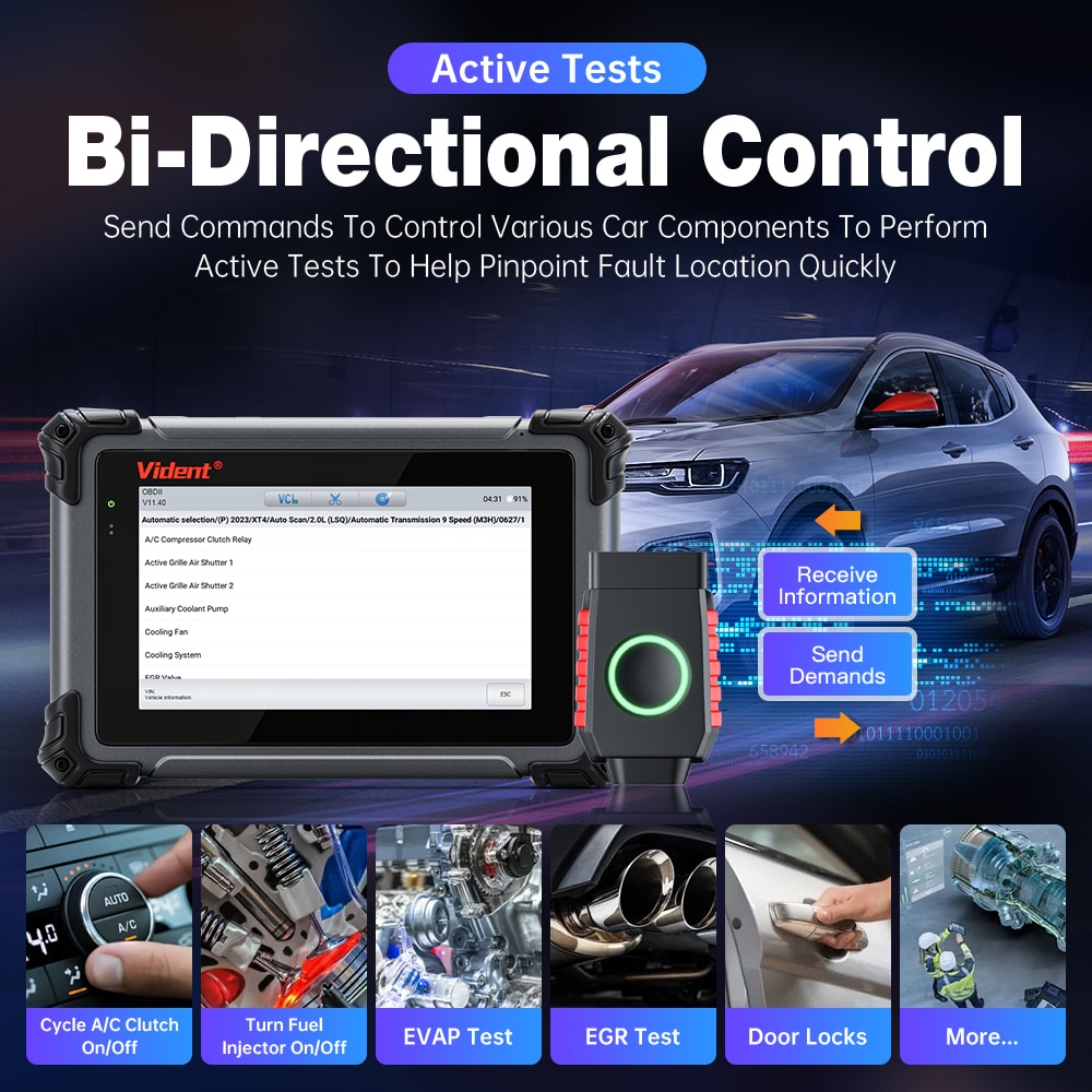 2023 Vident iSmart 800Pro BT All System Diagnostic Tool Code Reader mit 40+ Reset Funktionen Schlüsselprogrammierer Auto VIN Aktiv Test