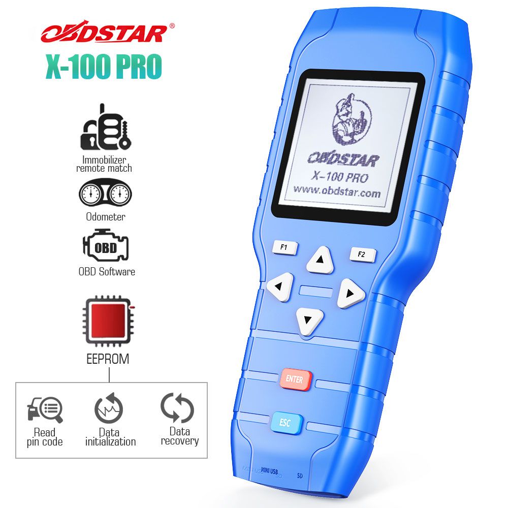 OBDSTAR X-100 PRO自动钥匙编程器（C+D）类型，用于IMMO+里程表+OBD软件