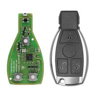 Xhorse VVDI BE Key Pro改进版，带智能钥匙外壳3按钮，适用于梅赛德斯-奔驰完整钥匙包