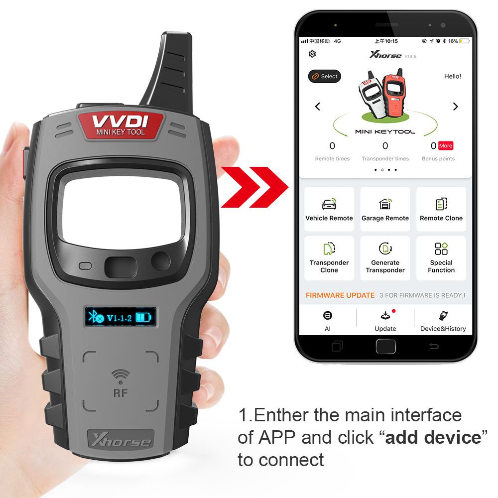 2023 Newest Xhorse VVDI XDKTMGEN MINI Key Tool Global Version Without Copy 48 Transponder (96 bit)  Function and Token