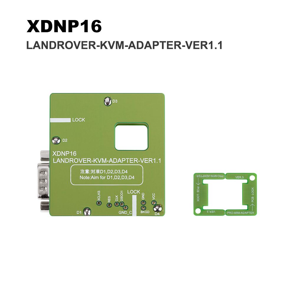 Landrover KVM套件免焊Xhorse XDNPP16适配器与VVDI Prog/MINI Prog和KEY TOOL PLUS配合使用