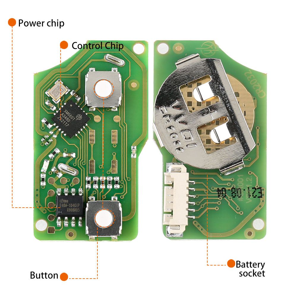  Xhorse XKB508EN Wire Remote Key B5 Style 2 Buttons work with MINI Key Tool/VVDI2 5pcs/lot