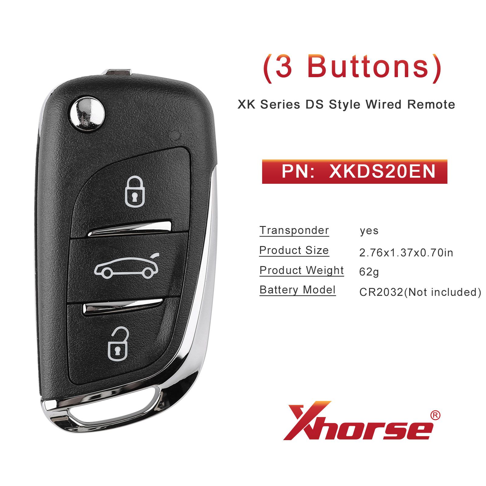 2025 Xhorse XKDS20EN DS Style Universal Remote Key 5pcs/lot