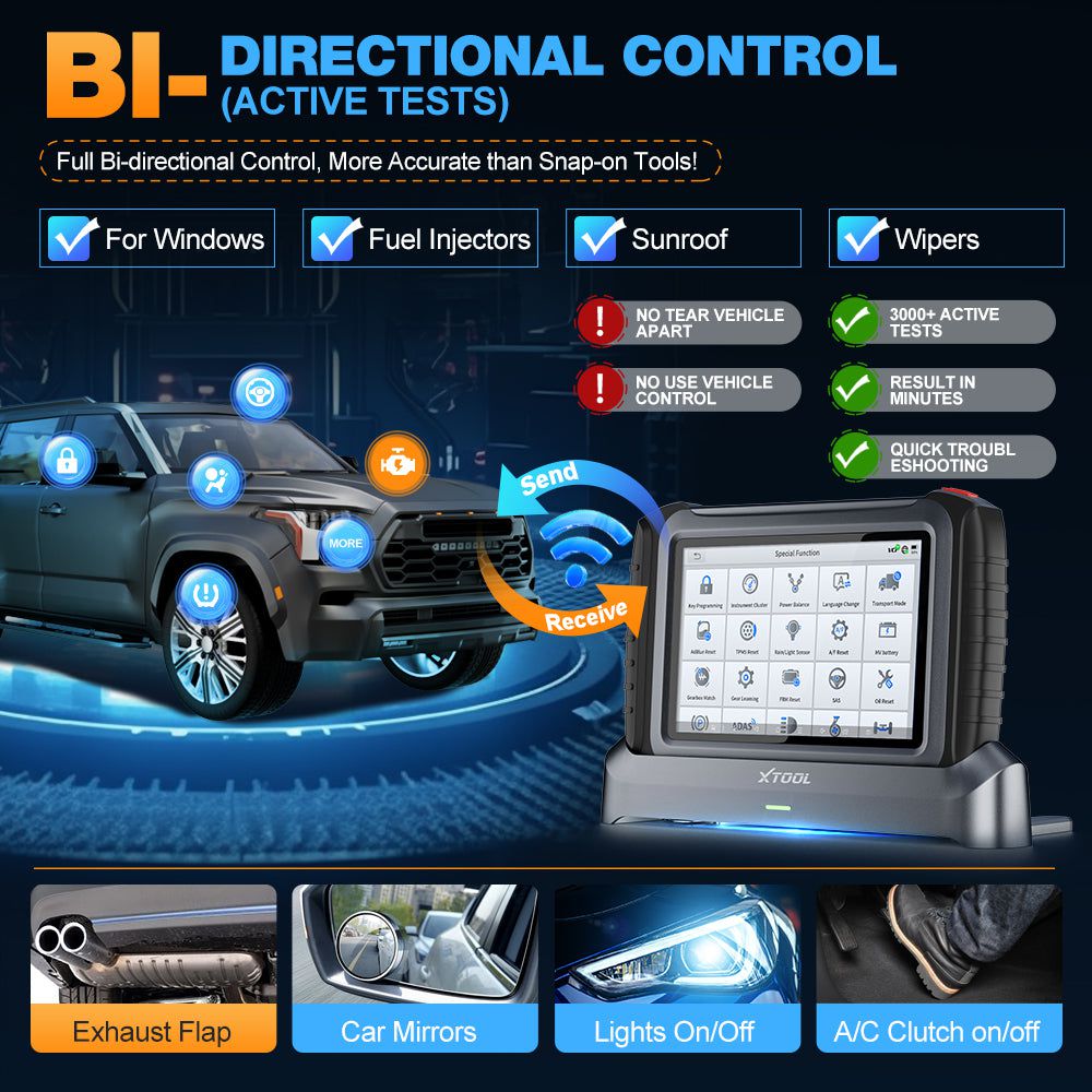 2024 XTOOL INPLUS IP919Pro All Systems Bidirectional Wireless Diagnostic Tool Support DOIP / CANFD & FCA, ECU Programming for BBV, Test Plan for BMW