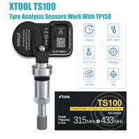 XTOOL TS100 433 MHz 315 MHz轮胎分析传感器与TP150/TP200 TPMS监控系统汽车轮胎维修工具配合使用