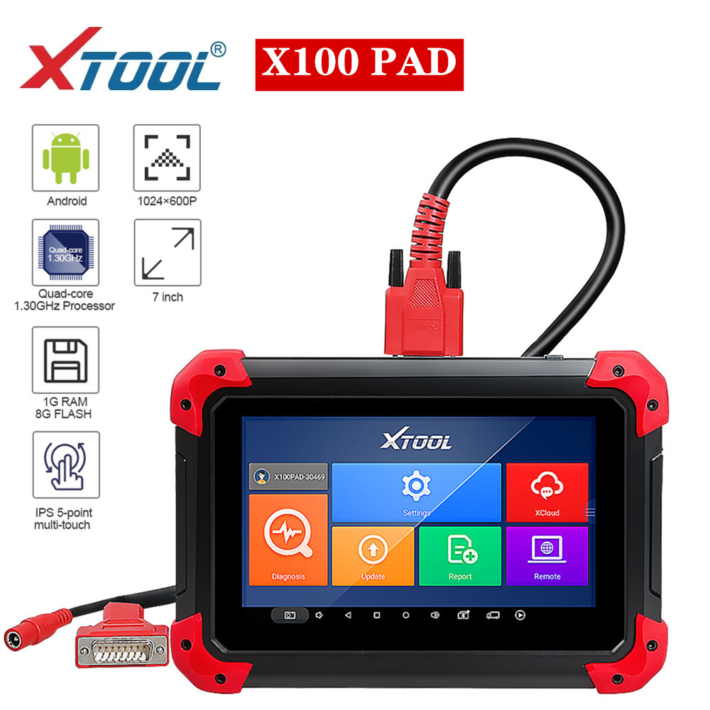 Original XTOOL X100 X-100 PAD Tablet Key Programmer With EEPROM Adapter Support Special Functions