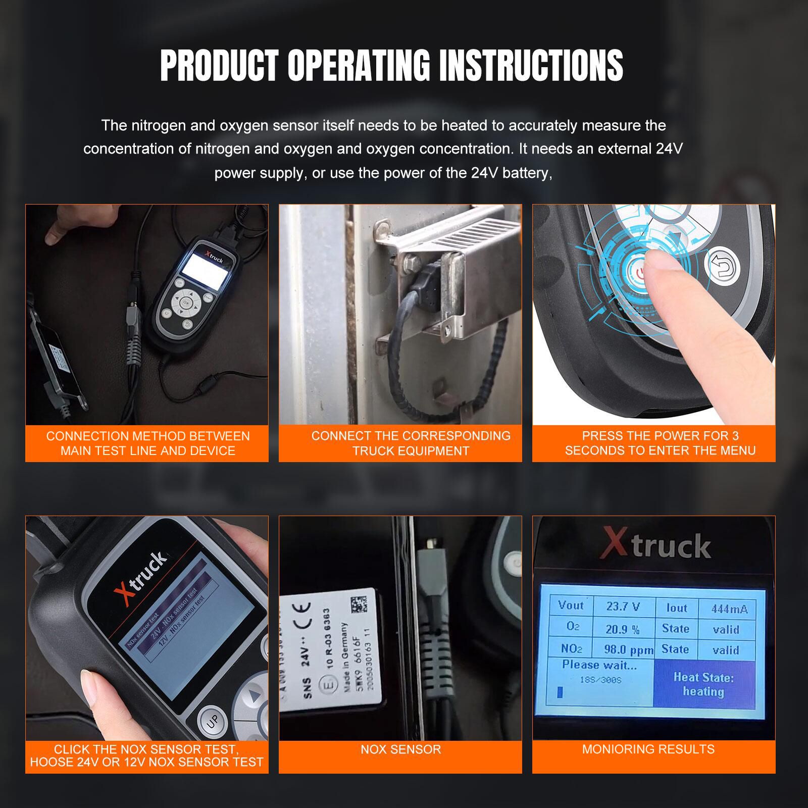 Xtruck Y005 Nitrogen and Oxygen Sensor Detector Truck Beacon Machine Urea Pump Tester Auto Repair Urea Nozzle Pump Diagnostic Tool