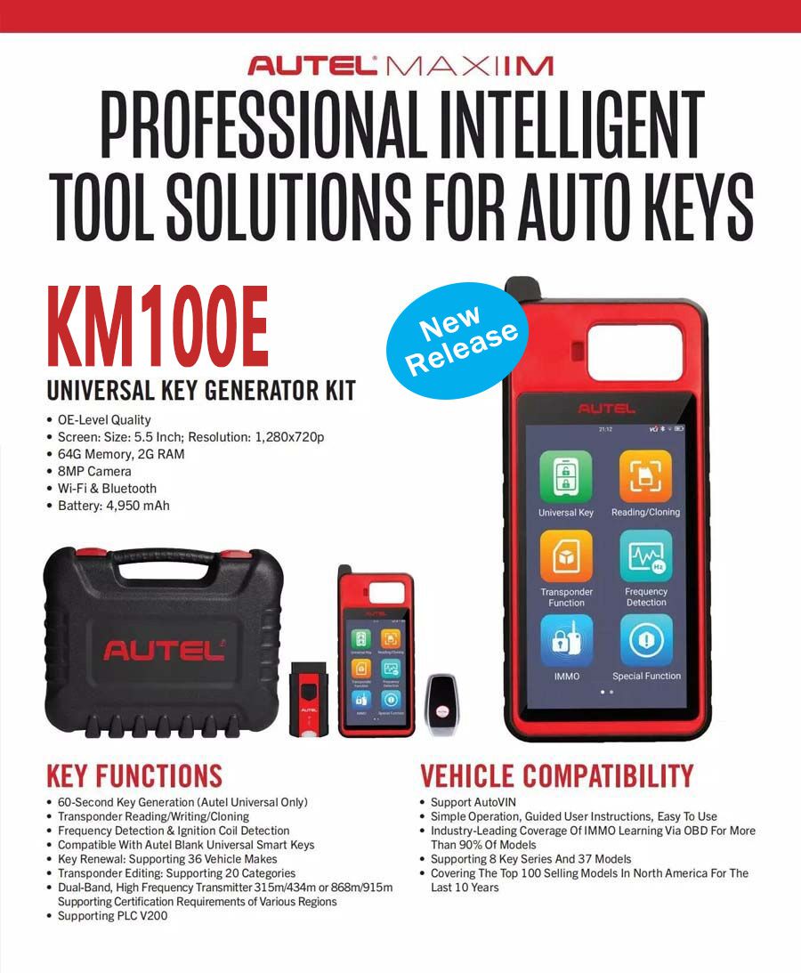 Autel MaxiIM KM100 KM100E Universal Key Generator 