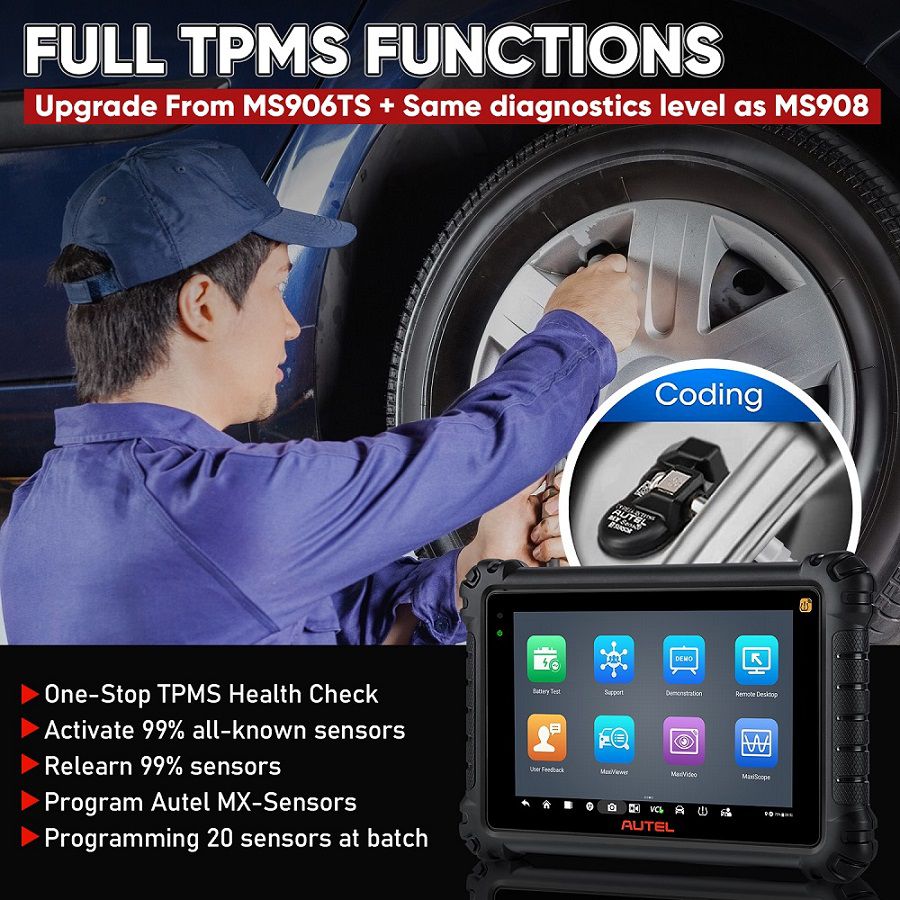 Autel MS906 Pro-TS tpms function