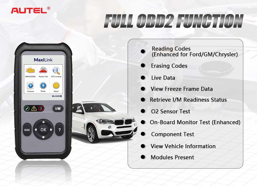 Autel MaxiLink ML529HD Heavy Duty Truck Diagnostic Scan Tool 