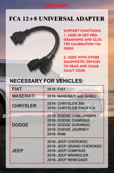 OBDSTAR FCA 12+8 UNIVERSAL ADAPTER