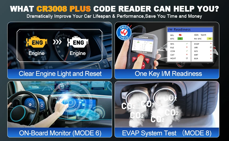LAUNCH CR3008 Plus OBD2 Scanner